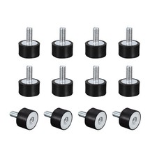 12 Pack Rubber Mounts M4 Male/Female Vibration Isolator Shock Absorber 15x10mm