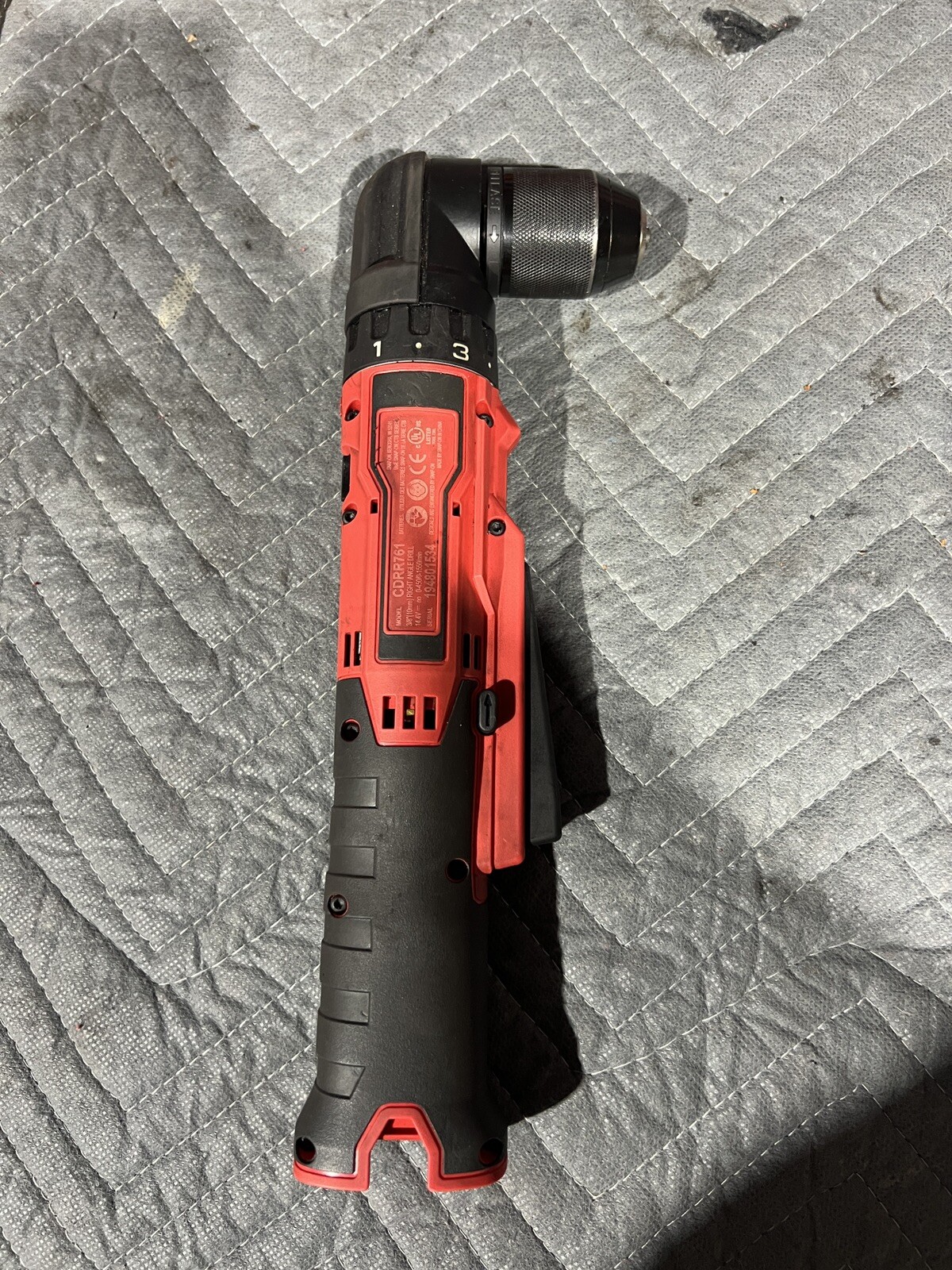 Snap-on CDRR761 Right Angle Drill 2 Batteries Charger Light for sale ...