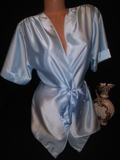 vtg satin oily wet shine nightie dress robe gown thin lingerie S M 40