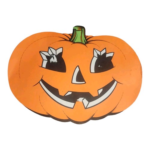 4 Vintage Halloween Diecuts Cutouts Beistle Company Jack O Lanterns 11.5" USA - Picture 7 of 12