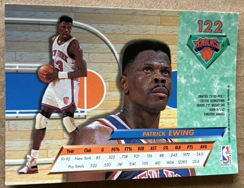 PATRICK EWING HOF 1992-93 Fleer ULTRA Card #122 NM-MT Condition - Picture 2 of 2