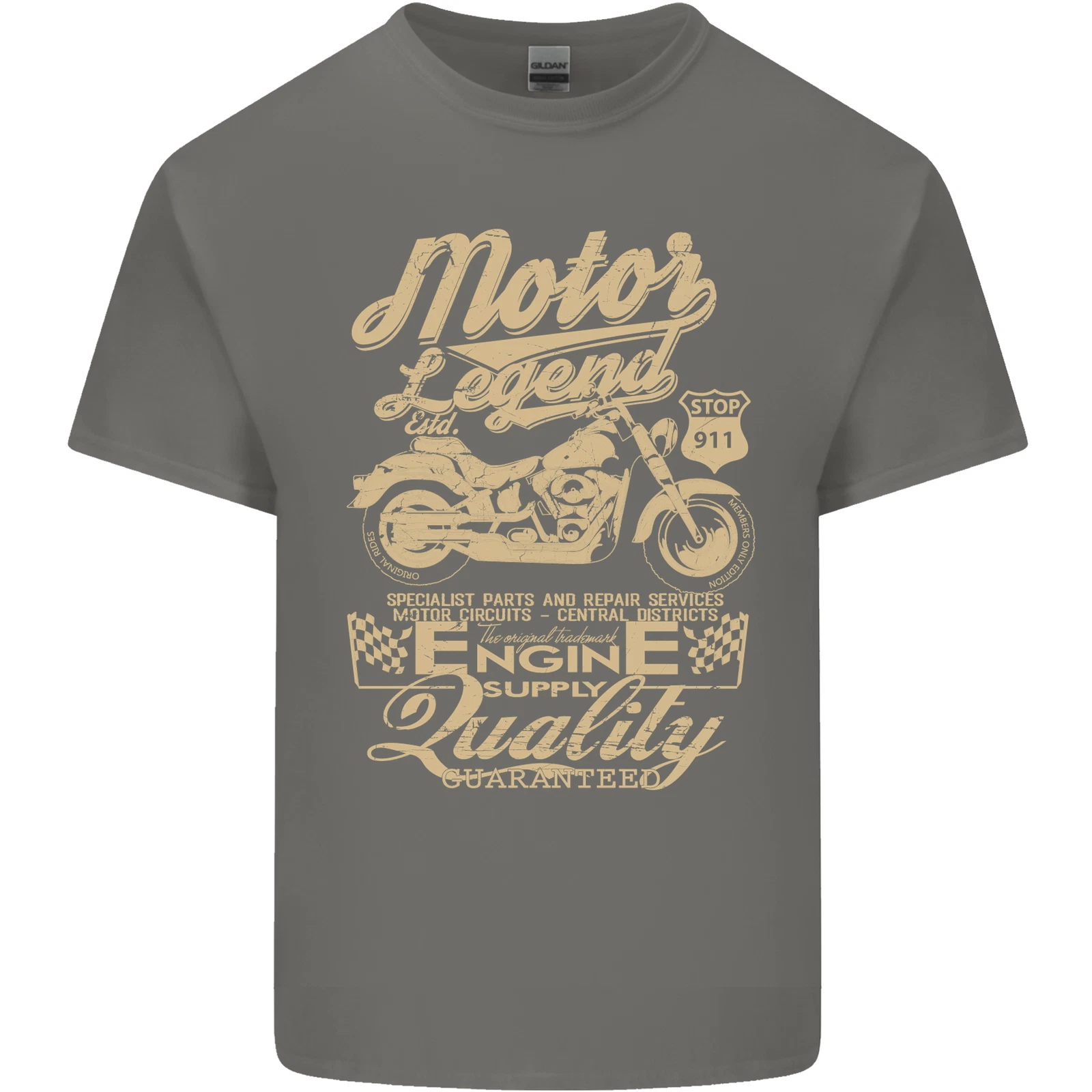 Motor Legend Biker Motorcycle T-Shirt for Men Light