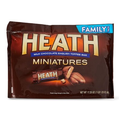 Heath Milk Chocolate English Toffee Bar Miniatures Family Size