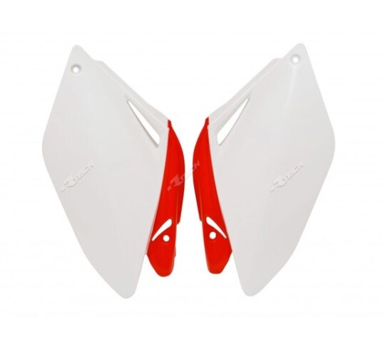 Plaques latérales Racetech blanches pour moto HONDA CR-F 250 2006-2009