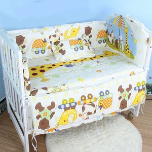 Newly-Crib-Nursery-Bedding-Set-Cartoon-Print-Cot-Bumpers-Mattress-Pillow-Cushion