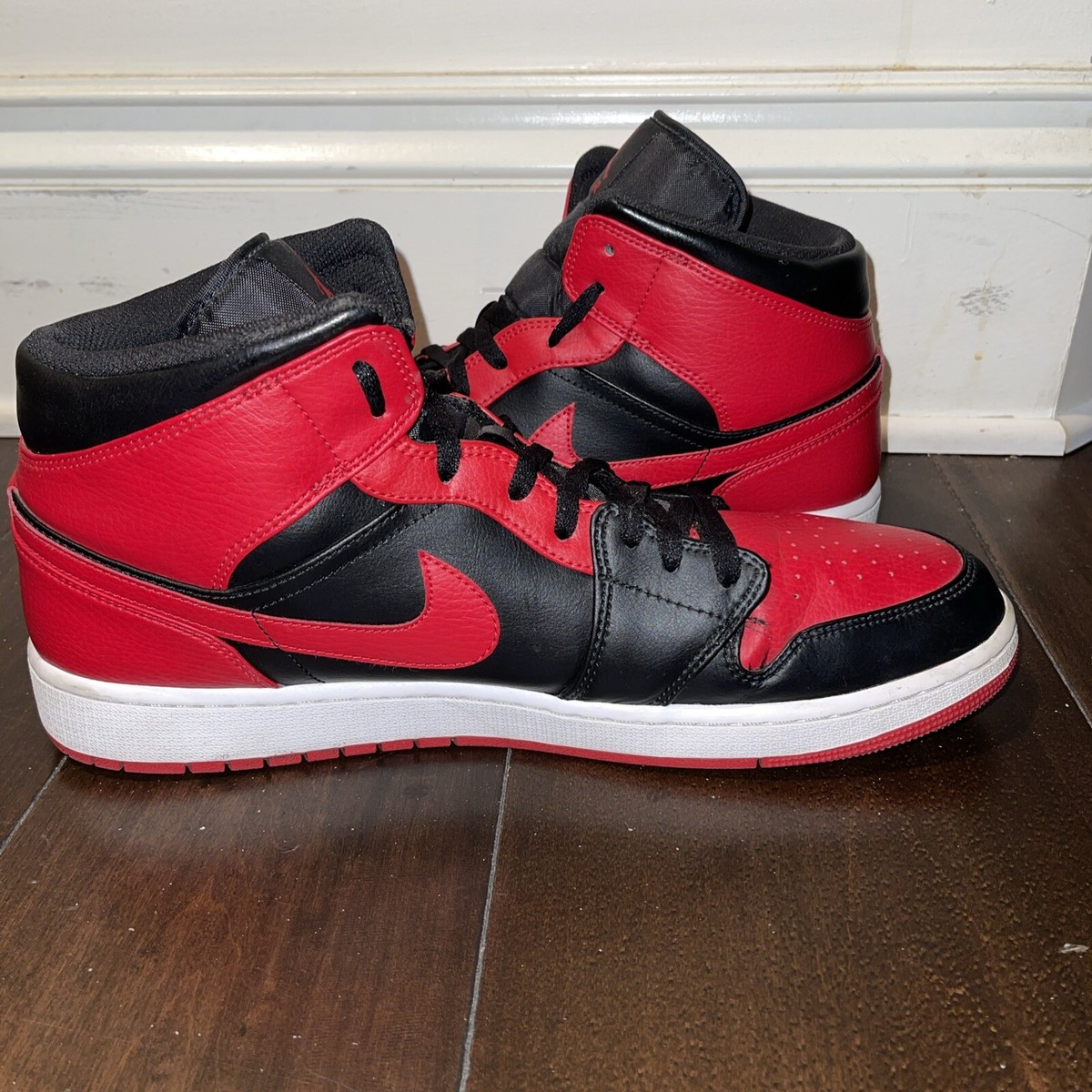 Air Jordan 1 Mid GS Banned Basketball Sneakers Men Size 16 | eBay