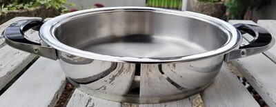 Pat.reg AMC 8081 Edelstahl Topf  24 cm breit, 6 cm tief + AMC Deckel 