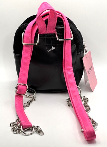 Juicy Couture Mini Zaino Borsa Design Ciliegia Rosa e Nera Borsa Virale Nuovo con etichette - Foto 6 di 19