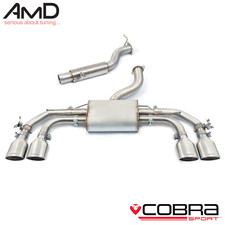 Cobra Audi S3 Exhaust GPF Back Race System Resonated S3 8Y Saloon AU159 Valved