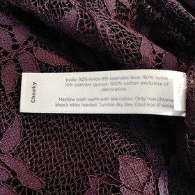 Lane Bryant Cacique Sexy Cheeky Lingerie Panty 22/24 Purple Floral W/ Lace Back