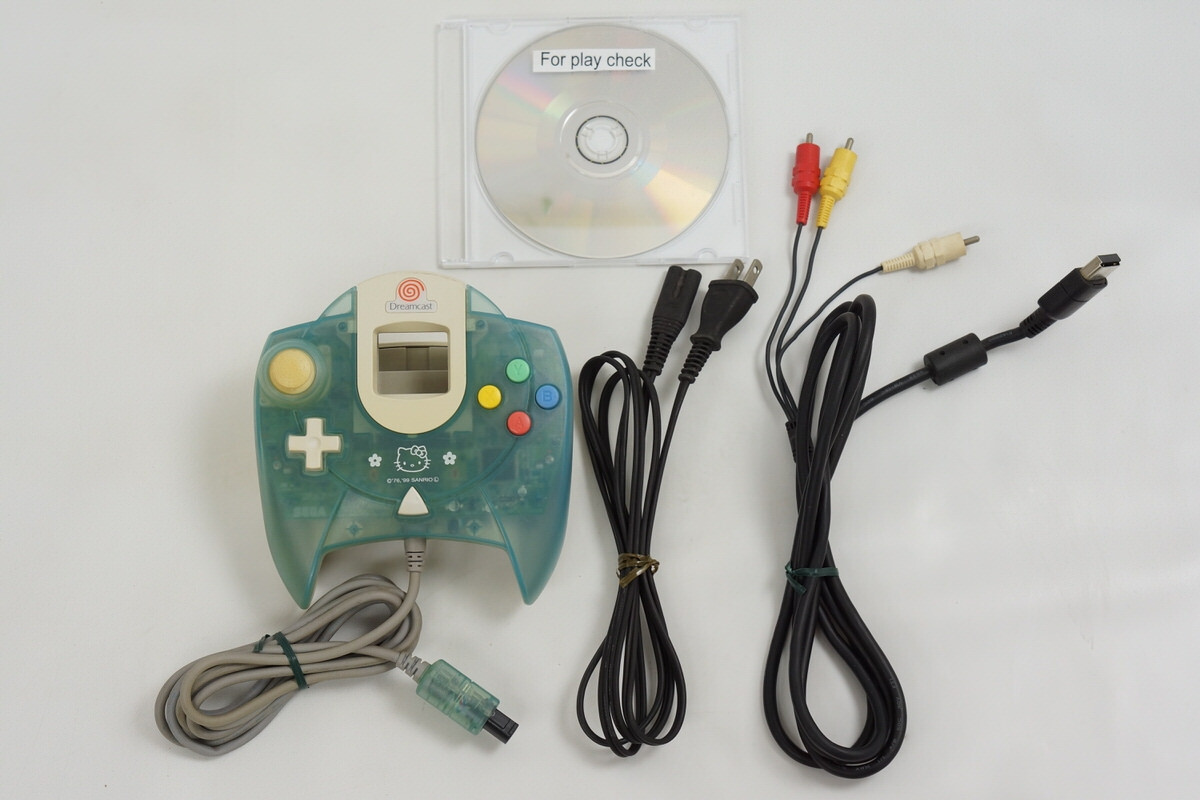 懐かしいDreamcastほぼフルセット Dreamcast SEGA DC HELLO KITTY BLUE Console HKT-3000 Tested