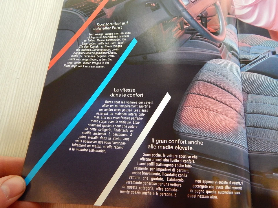 BROCHURE DEPLIANT ORIGINALE NISSAN SILVIA TURBO CAT - Immagine 3 di 4