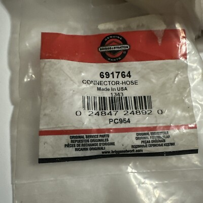 #ad Briggs amp; Stratton OEM 691764 Connector Hose $6.95