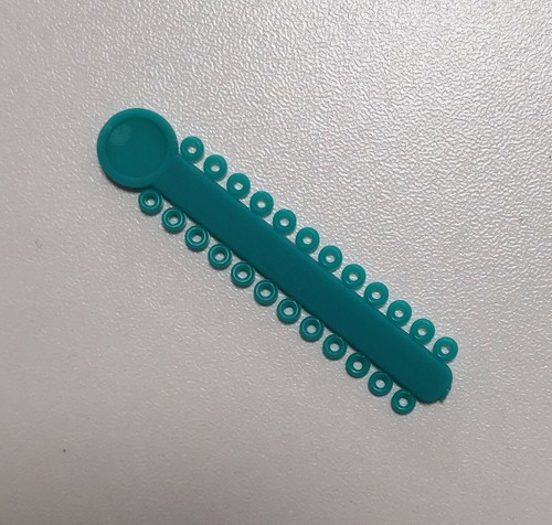 5Packs/5040pc Dental Ligature Ties Orthodontic Elastic Rubber Bands Teal Color - 第 5/5 張圖片