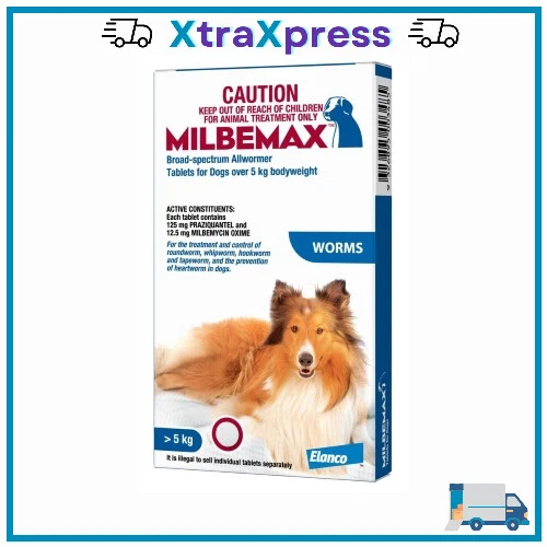 Milbemax Allwormer / Heartworm Tablets For Dogs Over 5kg - Picture 10 of 16