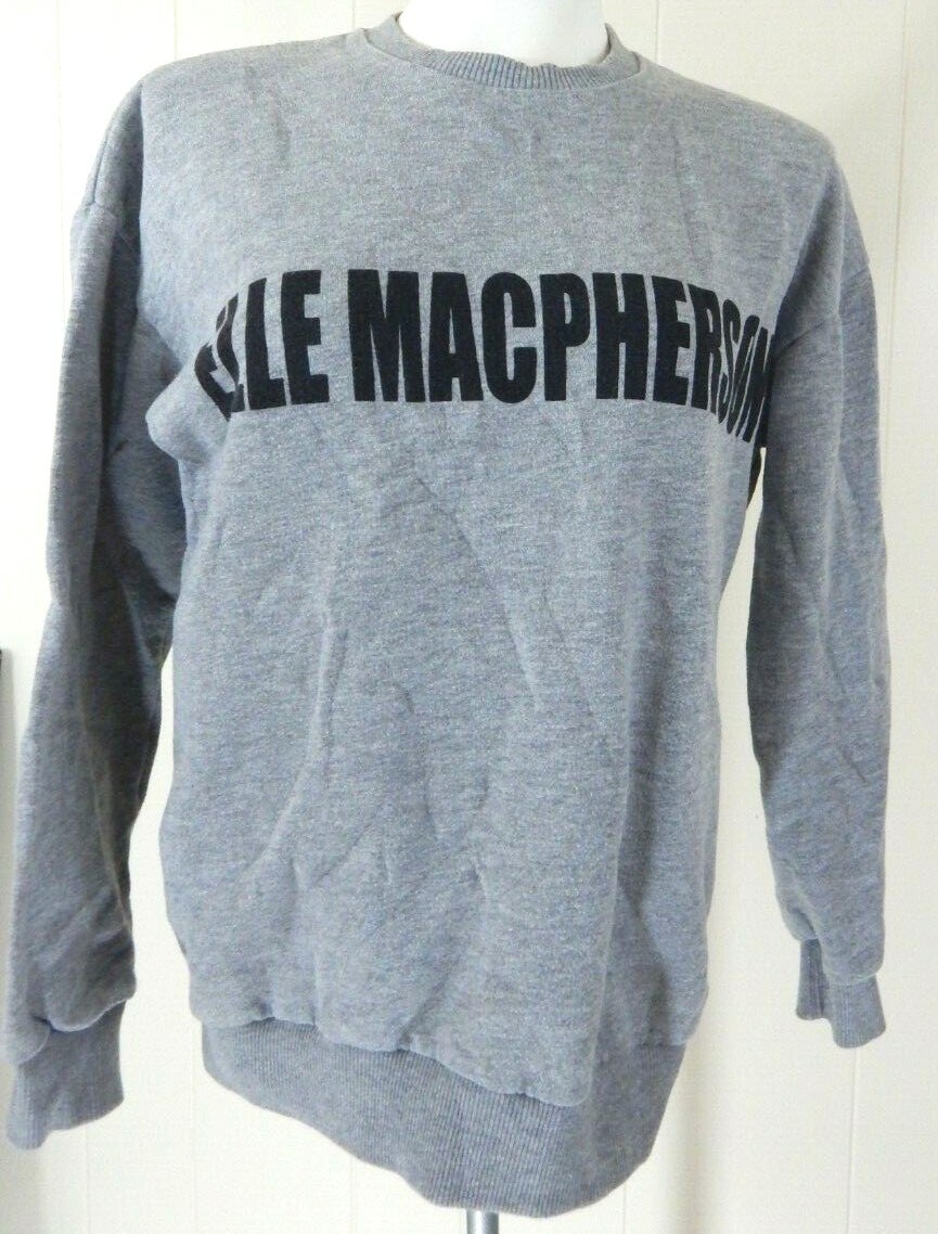 Zara Women's Small Sweatshirt Elle Macpherson Gray Crewneck