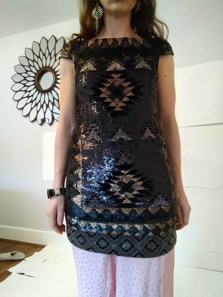 All Saints Aztec Sequin Chariot Dress | eBay