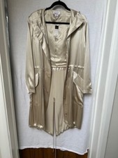 New And Unused Betty Jackson For M&s Autograph Half Lined Cream Silk Coat .uk 14