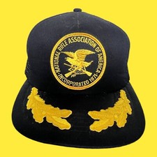   Vintage NRA Black Truckers Hat With Scrambled Eggs Snapback  