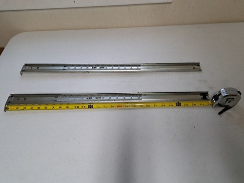 SET of 2 Unknown 1U Rack Mount Sliding Rails, 3-Hole, See Listing, FREE Shipping - Picture 2 of 13
