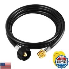 AUTATUE Propane Adapter Black Rubber Hose 1 lb to 20 lb Converter Replacement