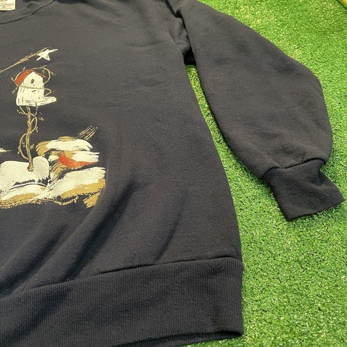 Vintage 1996 Snowman Crewneck Sweatshirt Black Size X-Large Winter 90s Escargot - Bild 6 von 10