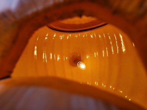 Vintage Ceramic JACK-O-LANTERN Pumpkin Light Up Handmade Halloween Full Size 89' - Picture 7 of 23