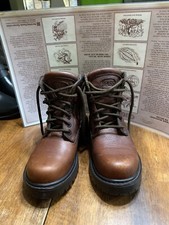 BASS 6.5 M Brown Leather Waterproof Boots RW63 Unisex Lace Up