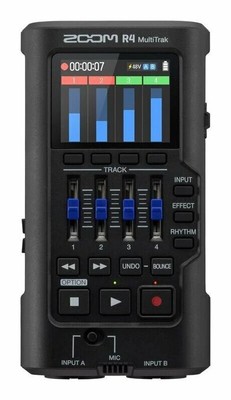 ZOOM R4 MultiTrack Recorder 4-track Portable with 32-bit Float Audio Black