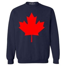Canada Red Maple Leaf Crewneck Canadian Flag Sweatshirt