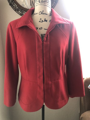 CHICO'S 1 RED WINTER COAT - SOFT ---SO PRETTY - 第 1/9 張圖片