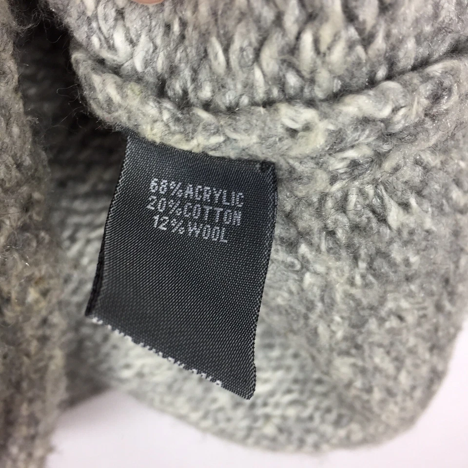 Suéter Kenneth Cole Reaction Talla Extra Pequeña Gris Tejido Capucha Cuello Pullover XS Foto 4 de 4