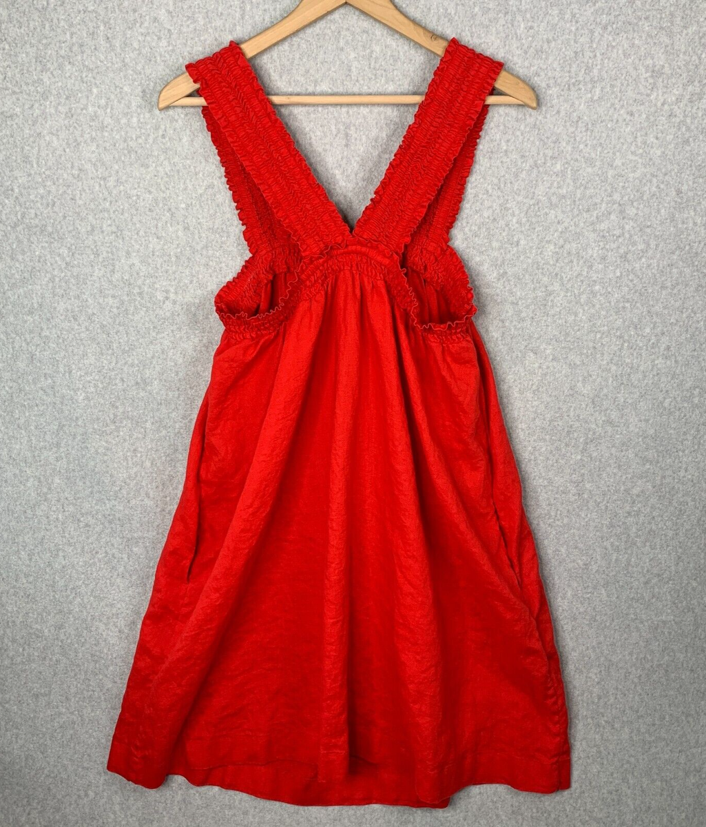 chinese dress ladies The Linen Oversized Puff-Sleeve Dress main image 1