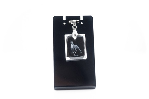 Boxer, collier en cristal pour chien, pendentif, haute qualité, animaux en cristal CA - Photo 1/5