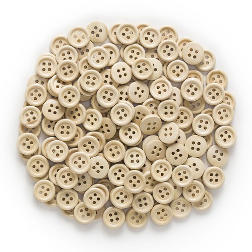 Round Wood Buttons - DIY Sewing Crafts Decoration 4-Hole Wooden Buttons 30/50pcs - Picture 9 of 18