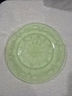 HOCKING GLASS CO. CAMEO BALLERINA GREEN 9.25" DIAMETER DINNER PLATE!