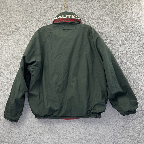 Vintage Nautica Bomber Jacket Reversible 90s Retro Logo Outdoors Travel Men's M - Picture 4 of 9