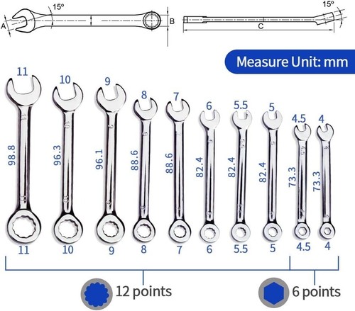 Complete 60-Piece Combination Wrench Set - Ideal for Automotive & Home Use - Picture 8 of 9