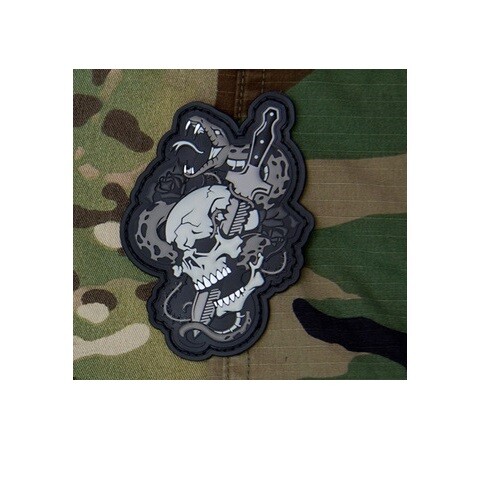 MSM Morale Patch - PVC Skull Snake - Tattoo Themed Style - All Colors! NEW - Picture 8 of 8