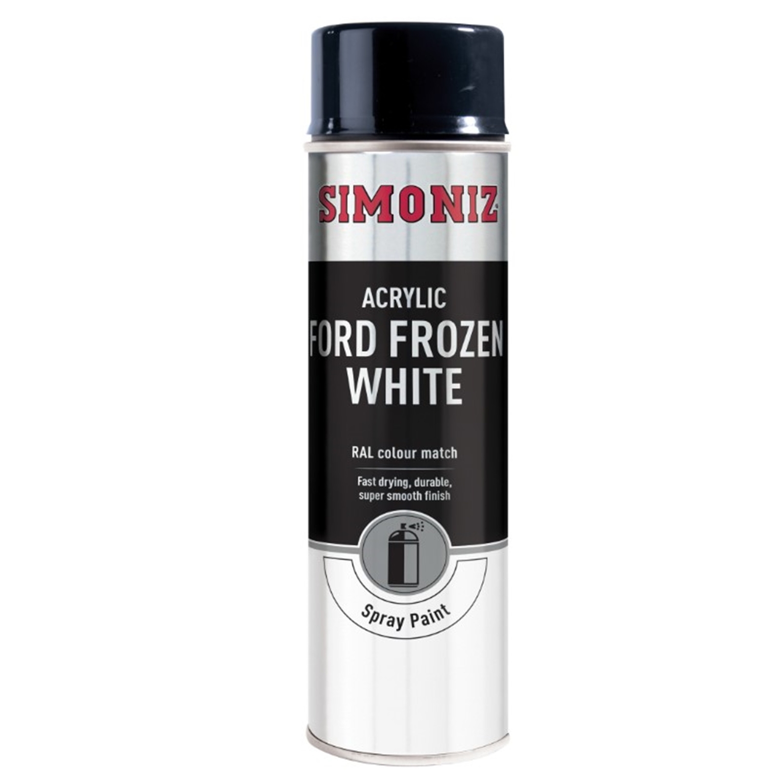 Simoniz Acrylic Ford Frozen White Van Aerosol Spray Paint Durable Smooth 500 mL