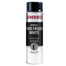 Simoniz Acrylic Ford Frozen White Van Aerosol Spray Paint Durable Smooth 500 mL
