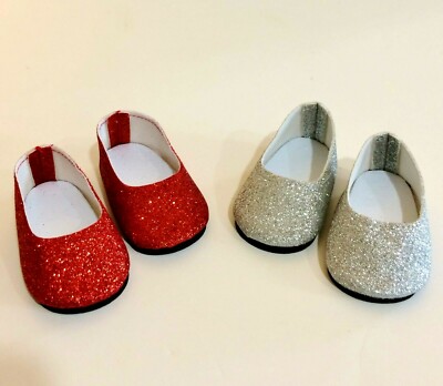 6Pairs 18 inch Accessory Doll Shoes Sparkle Sequined Shoe For American Girl Doll