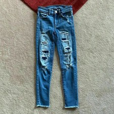 American Eagle Super Stretch Hi Rise Jegging Jeans Womens 00 Short DB