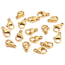 25pcs/lot Stainless Steel Lobster Claw Clasps for DIY Jewelry Making Findings