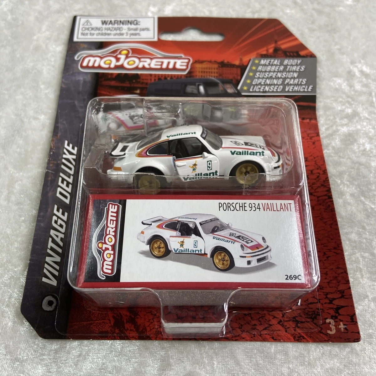 Majorette Racing Cars Porsche 934 - White - 2022 Card