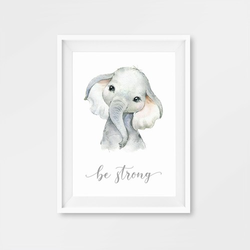 Personalised Safari Animal Nursery Prints Children's Posters Wall Art Pictures - Picture 4 of 36