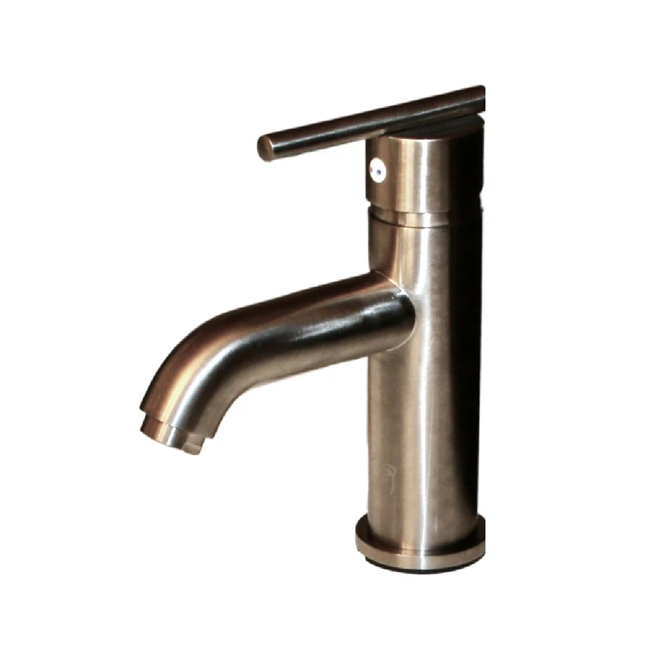 Juego de fregadero y grifo de lavabo de un solo orificio de porcelana Polaris 25"x16" Foto 4 de 4