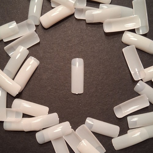 500 Nagel Tips naturweiß, hell - klassische quadratische Form - super Qualität - Bild 2 von 4