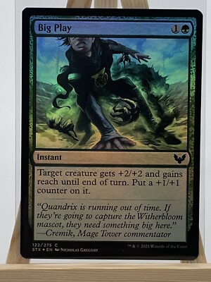 FOIL BIG PLAY X1 Strixhaven: School Of Mages STX Magic MTG MINT CARD