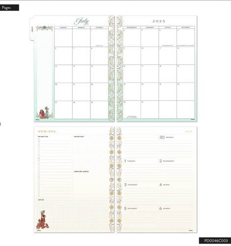 Happy Planner Disney Lady & The Tramp CLASSIC DASHBOARD LAYOUT PLANNER July 25 - Picture 4 of 9